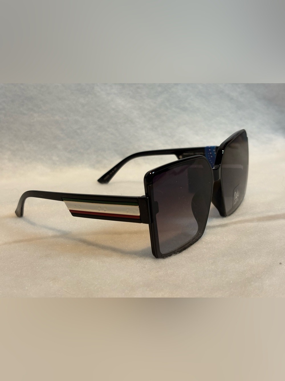 Bob Mackie Black Oversized Square Sunglasses
